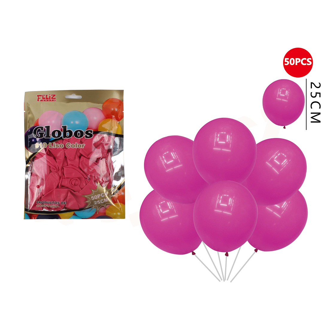 Globos Fucsia 25cm 50 Pcs 1
