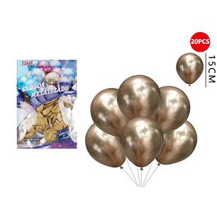 Globos Metalizados Dorado 20 pcs
