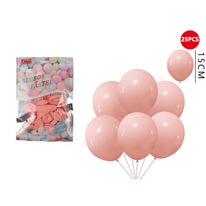 Globos Pastel Naranja 25 Pcs 1