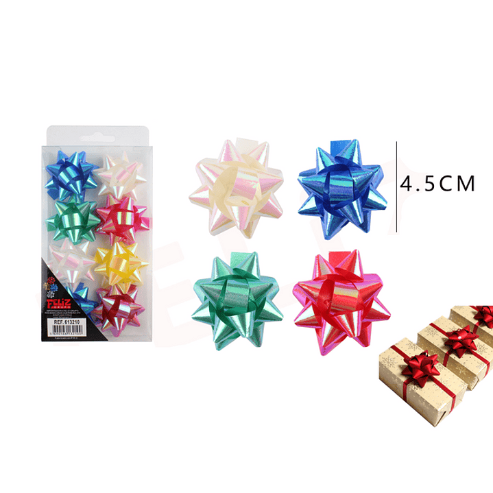 Lazo Regalo Estrella Tornasol 5cm (Colores Surtidos) 1