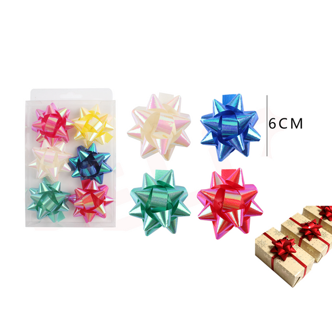 Lazo Regalo Estrella Tornasol 6cm (Colores Surtidos) 1