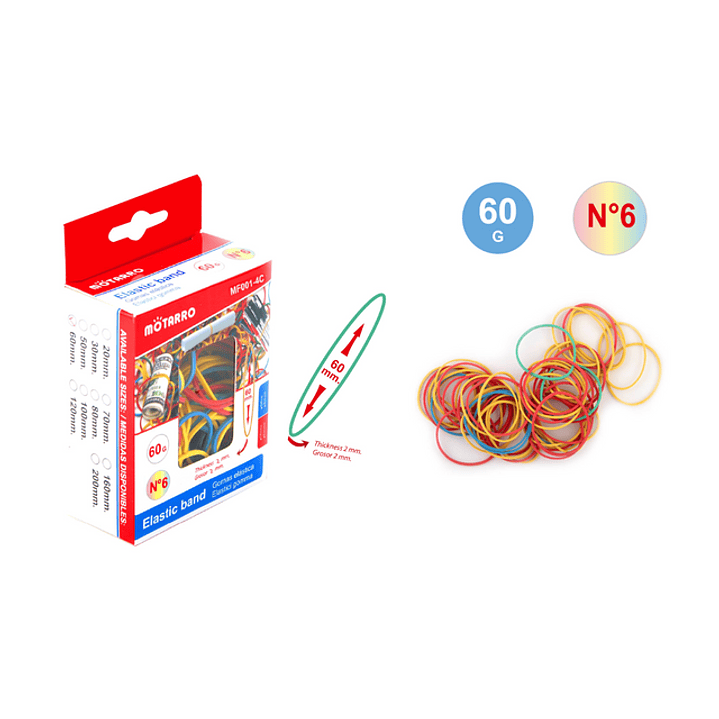 Elasticos Multicolor Grosor 260 Mm 1 1