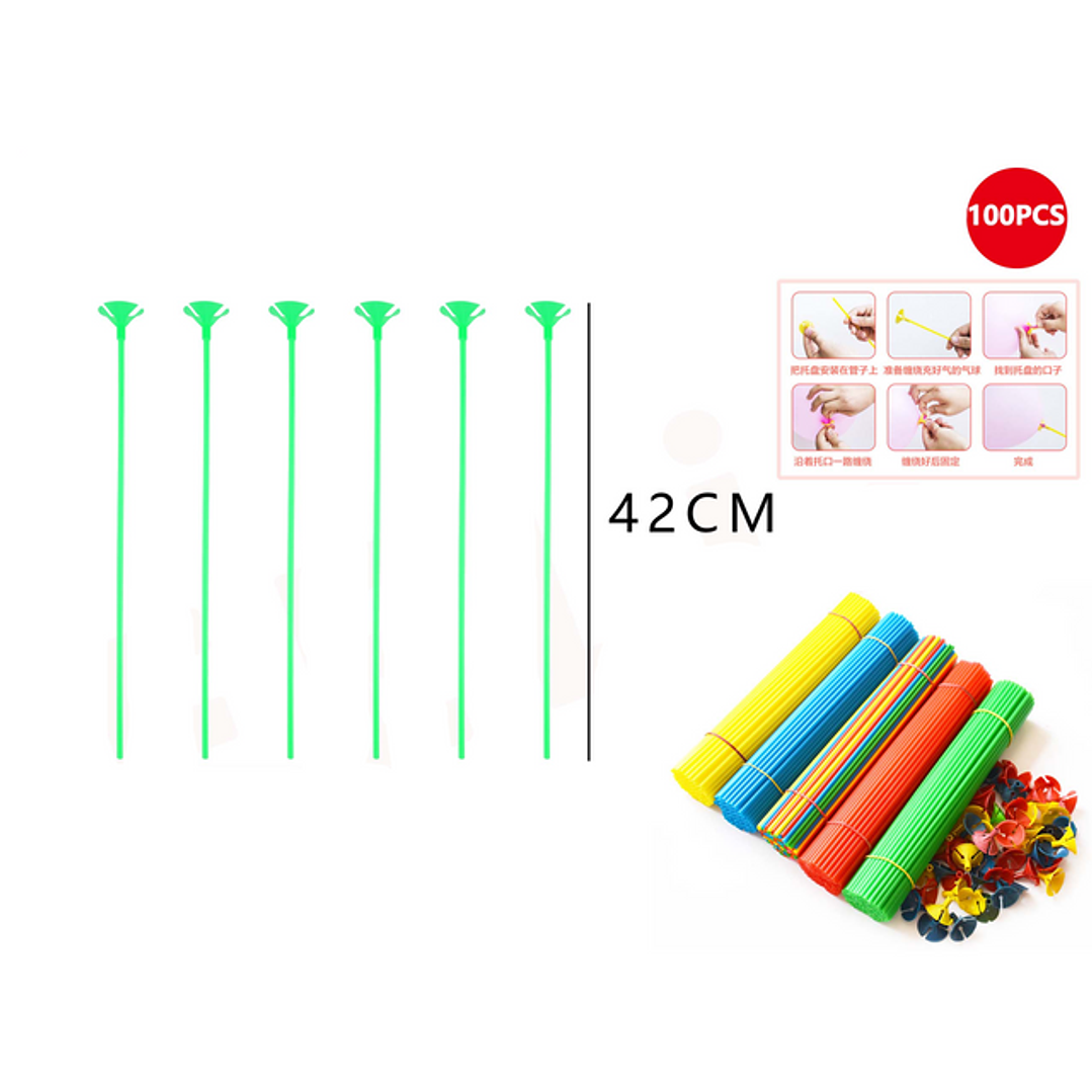 Palito Para Globos Verde 42cm 1