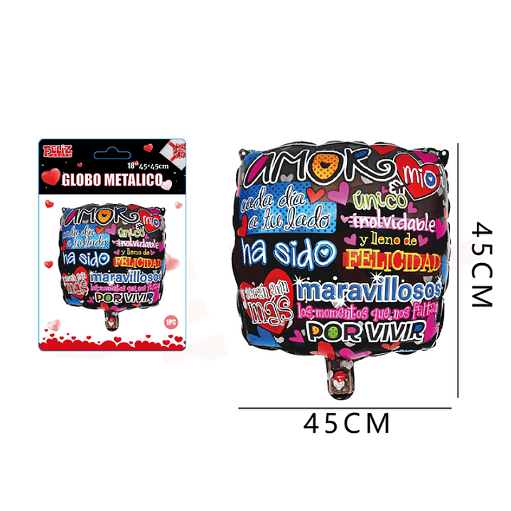 Globo Metálico Amor mio 1