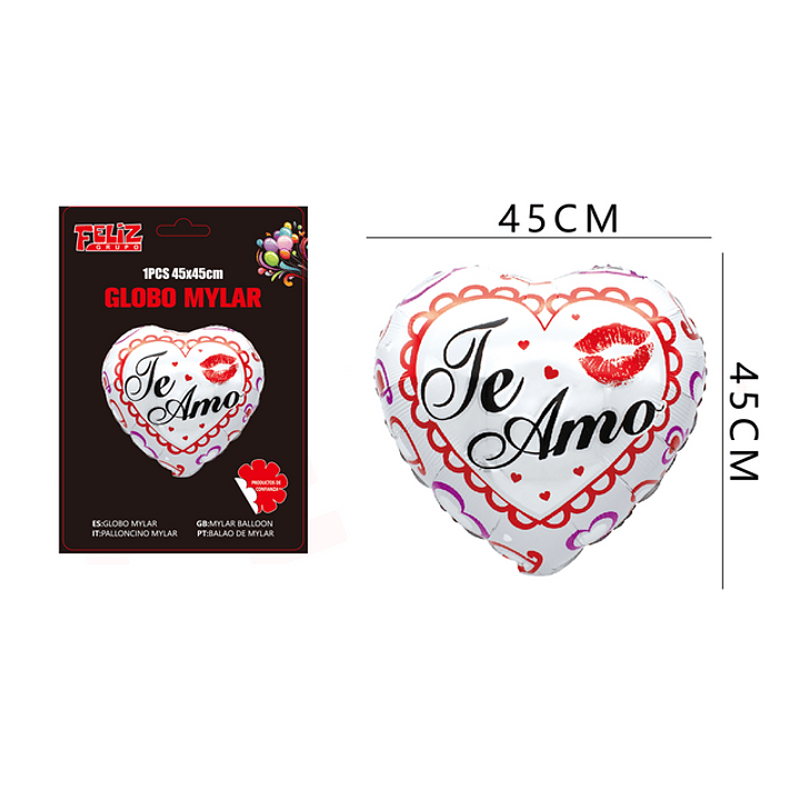 Globo Te amo con beso 45*45 cm 1