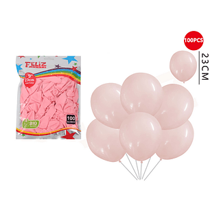 Globos Rosado Tierno 23cm 100pcs