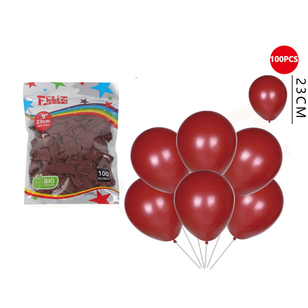 Globos Cafe 23 Cm 100 Pcs 1