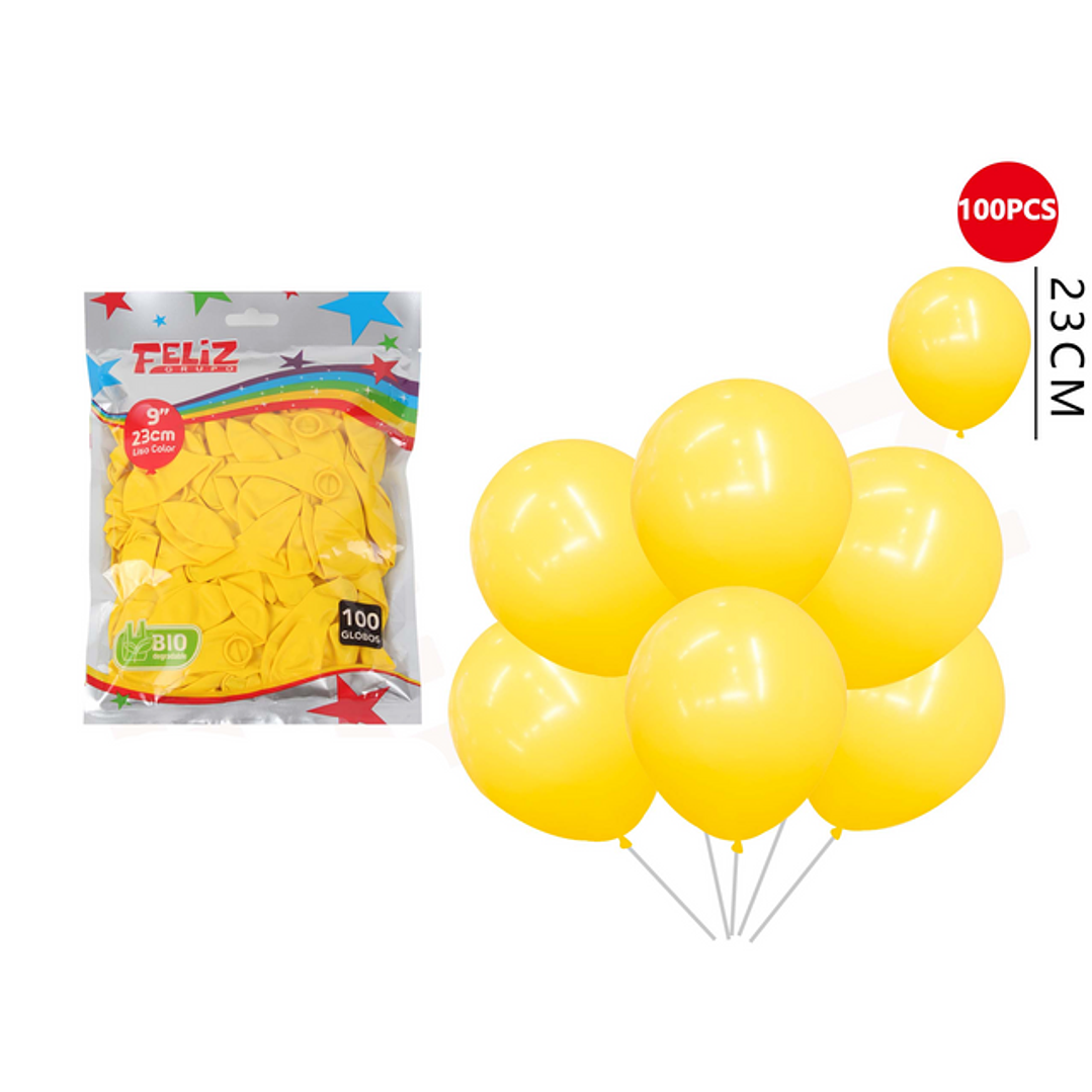 Globos Amarillo 23cm 100pcs 1