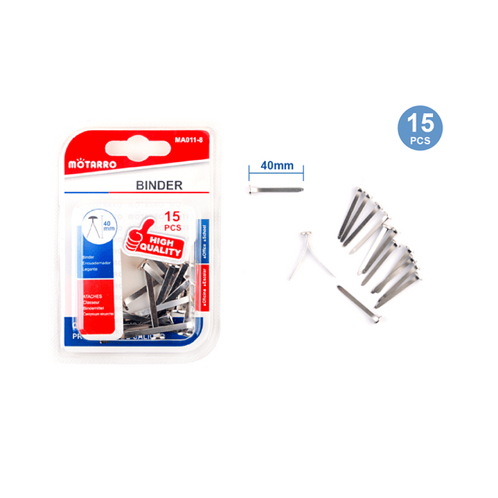 Chinche Mariposa o Encuadernador Dorado 40 mm 15 pcs 1