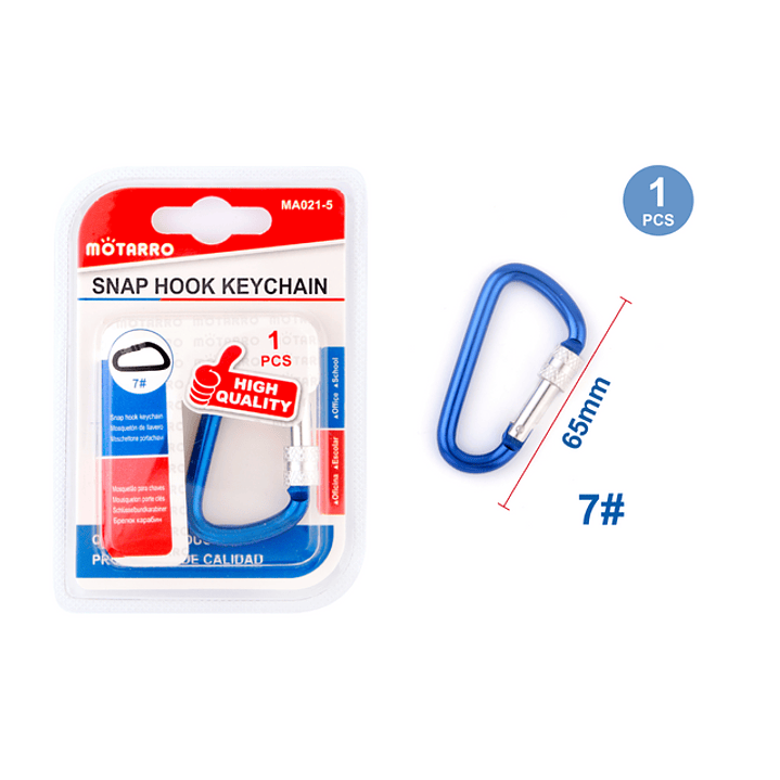 Llavero Metalico Azul 65 Mm 1 Pc 1