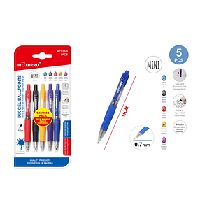 Pack Bolígrafos 5 colores 5pcs
