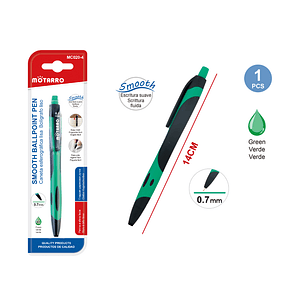 Boligrafo Verde 07 Mm 14 Cm 1 Pc