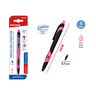 Boligrafo Rosado 07 Mm 14 Cm 1 Pc
