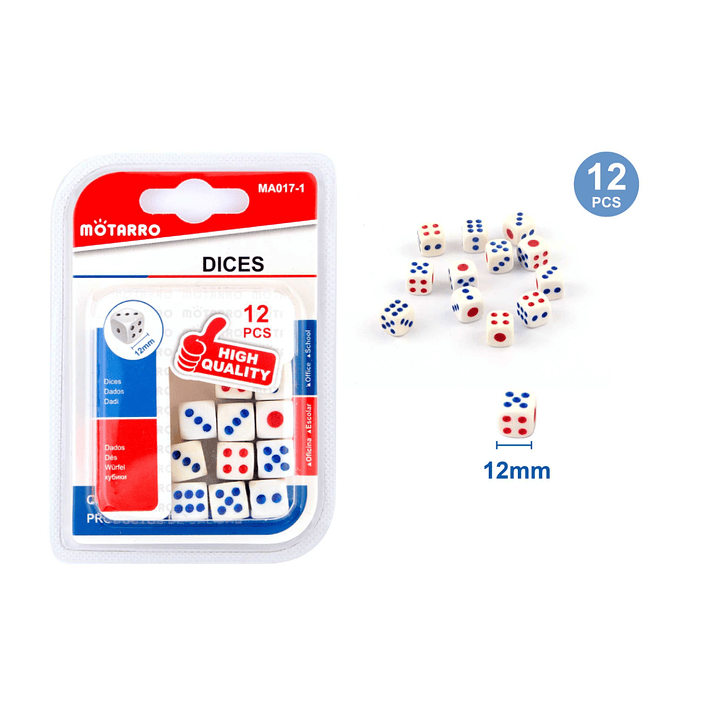 Dados Multicolor 12 mm 12 pcs 1