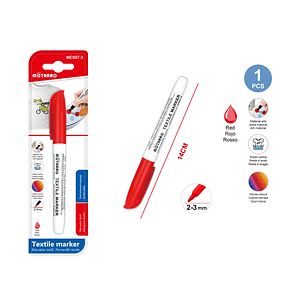 Marcador Textil Rojo 23Mm 14Cm