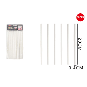 Palitos de Manualidad Cartón 0.4x20Cm 50Pcs