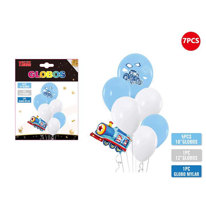 Set de Globos Negros con Frase Feliz cumpleaños 6pcs 1