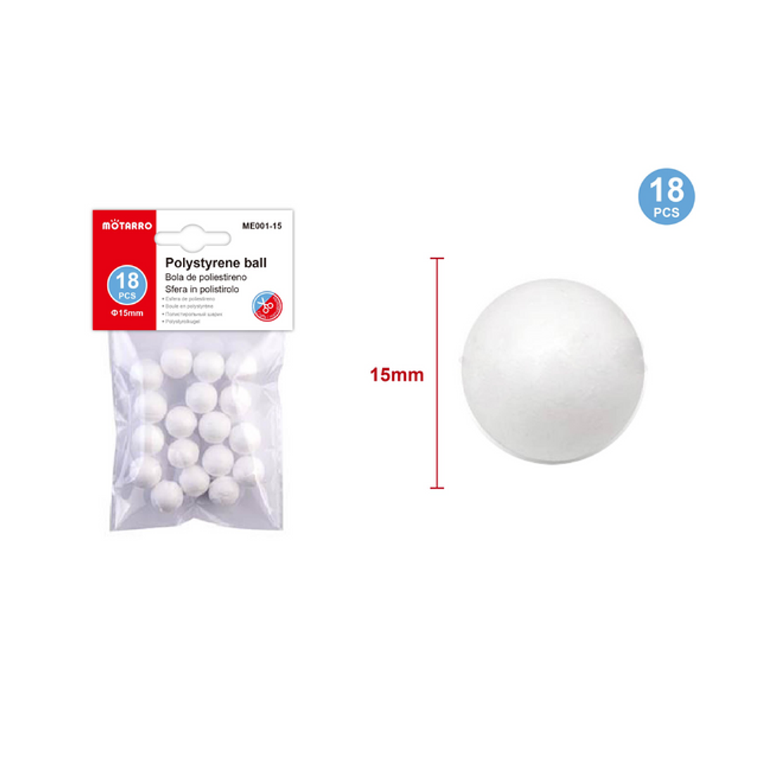 Pelota de Plumavit 15mm 8pcs 1