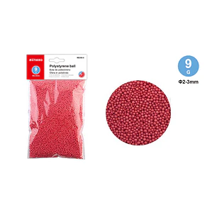 Pelotas de Plumavit Rojo 2mm 9g