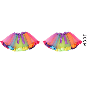 Tutu 3 colores con cinta 30cm 1pc