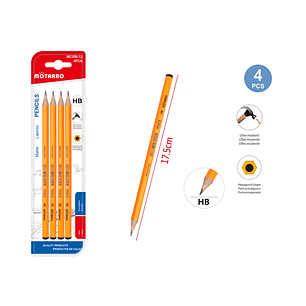Pack Lapiz Grafito Hb 175Cm 4Pcs