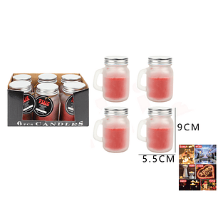 Velas Decorativa Rojo 9x5.5cm