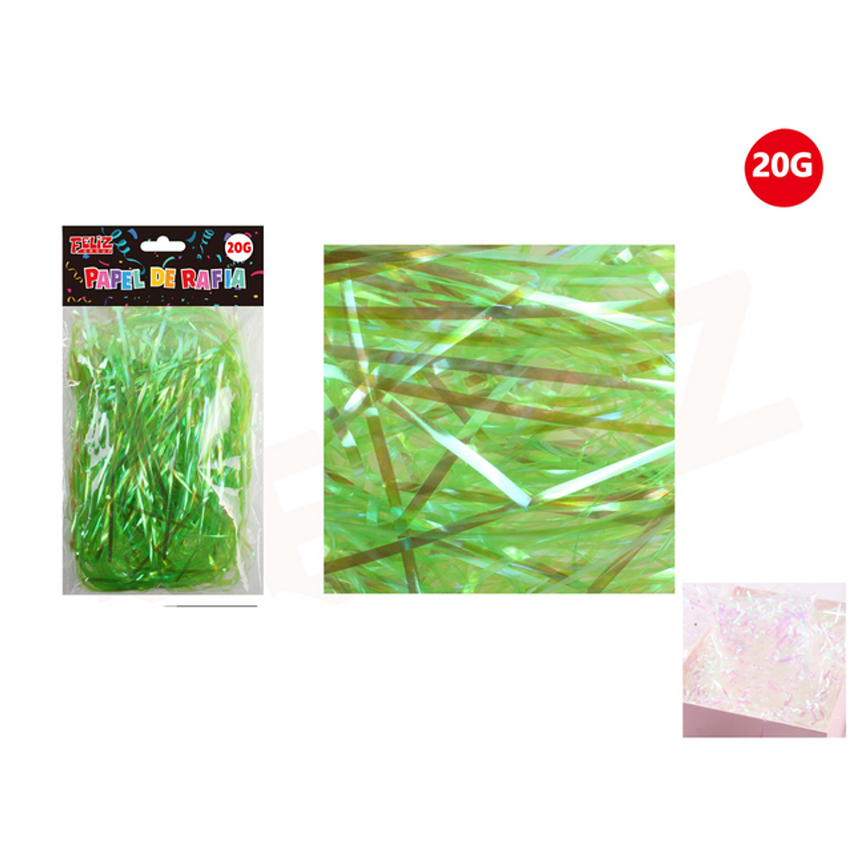 Papel de Rafia para Relleno Verde 20G