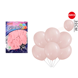 Globos Rosado Tierno 30Cm 25Pcs