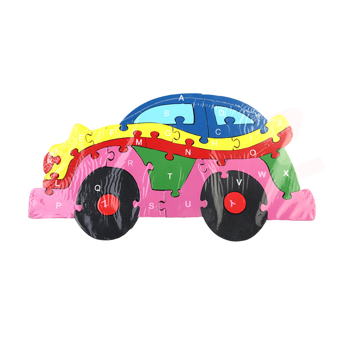 Rompecabezas auto de madera 1