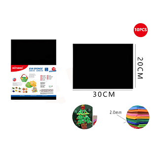 Goma Eva Negro 20x30Cm