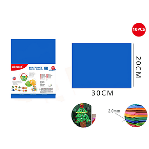 Goma Eva Azul 20x30Cm