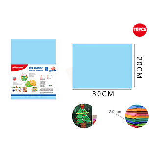 Goma Eva Celeste 20x30Cm