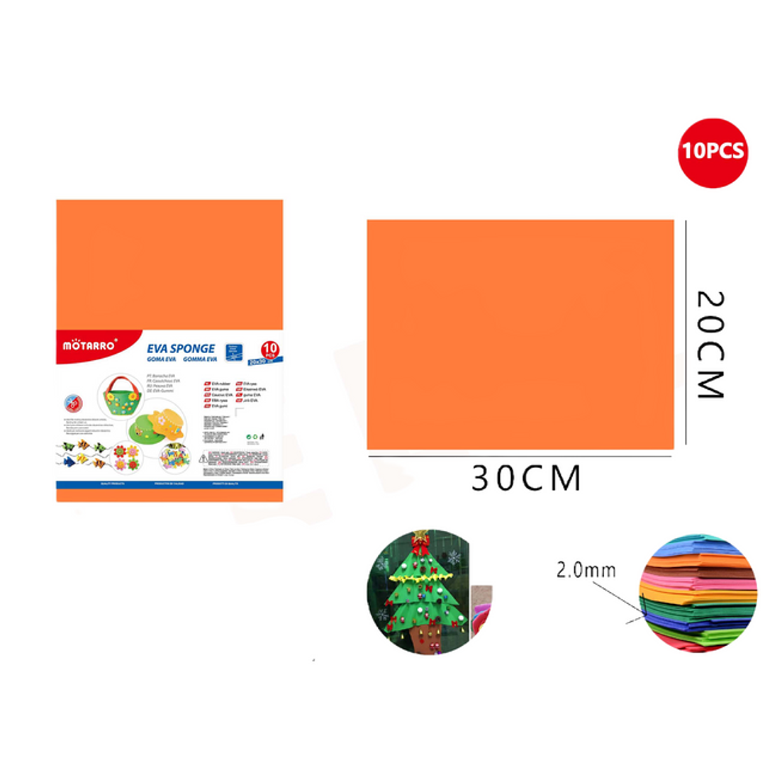 Goma Eva Naranja 20x30Cm 1