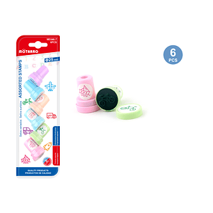 Timbres Animados Medios de transporte 6 pcs
