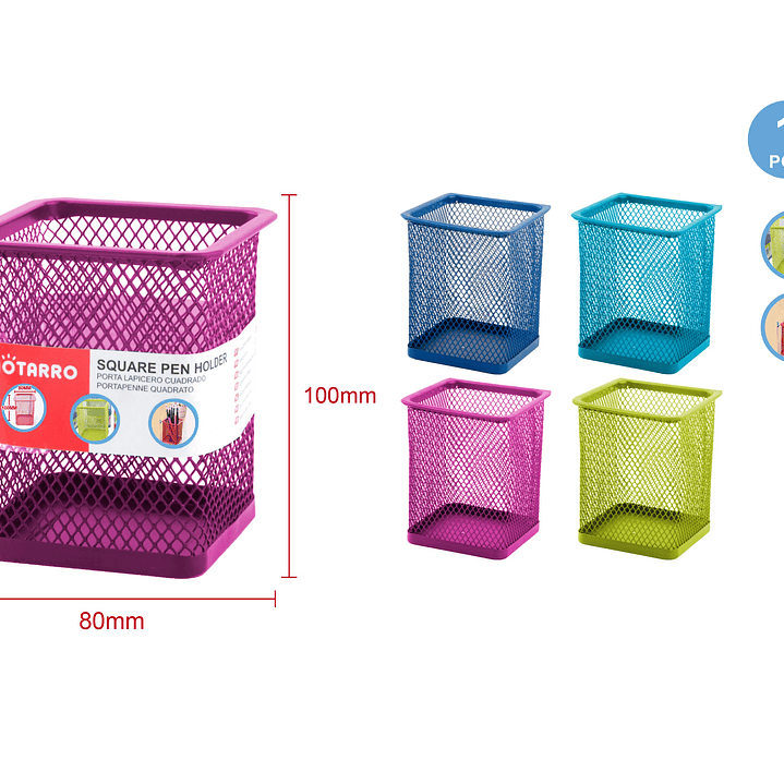 Porta Lapiz Colores Cuadrado 1