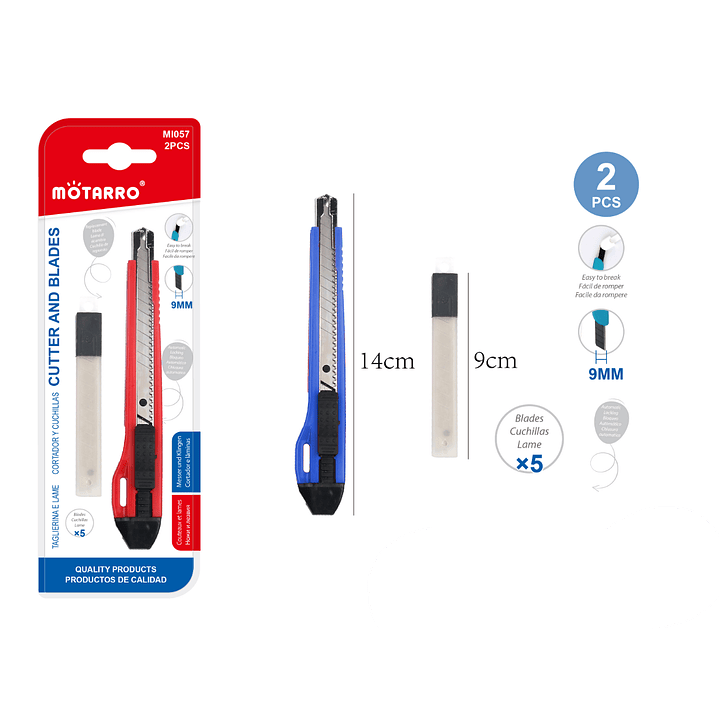 Cortador + Cuchillas 9 mm 1