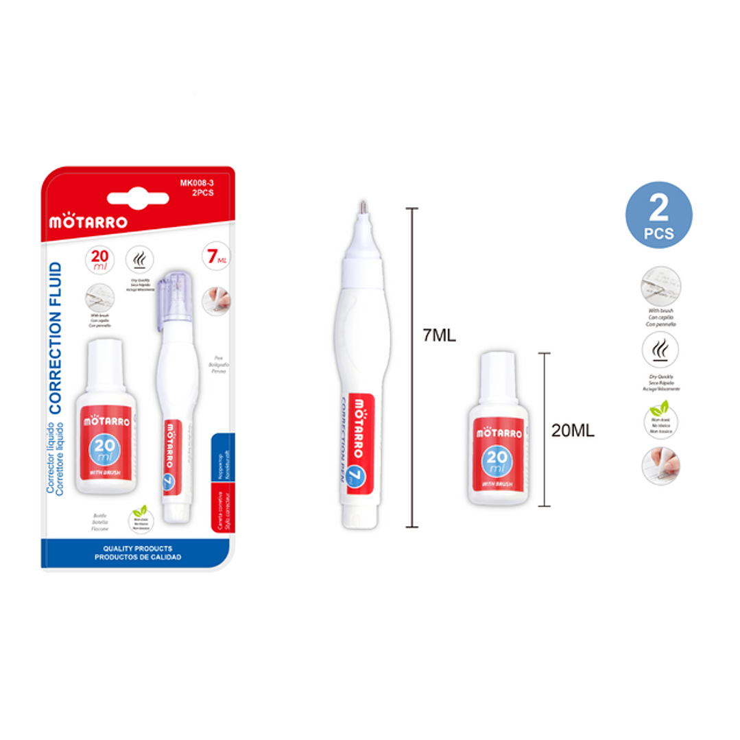 Set Corrector Liquido 2 pcs 1