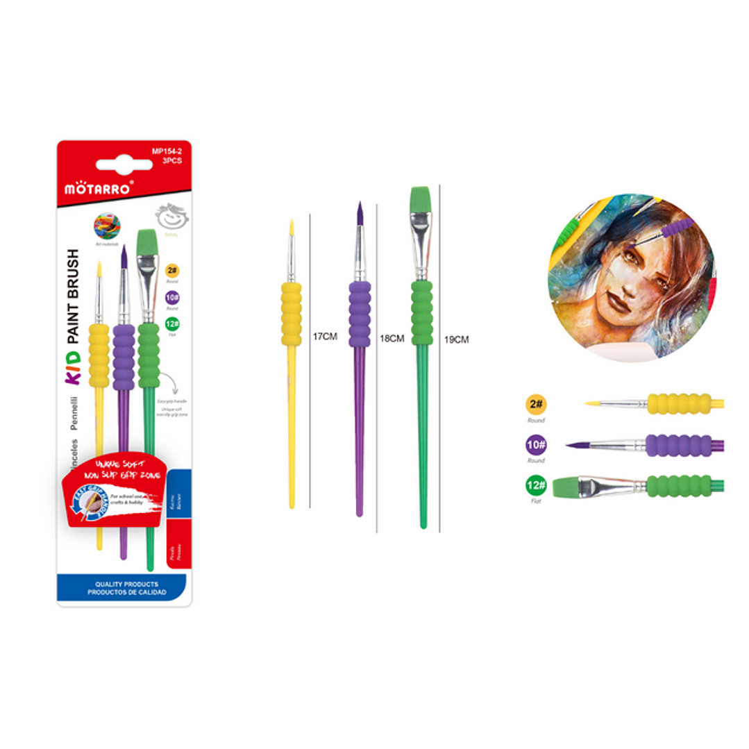 Kit Pinceles 3 Formas 3 Pcs 1