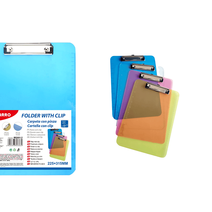 Anotador transparente Colores A4 1