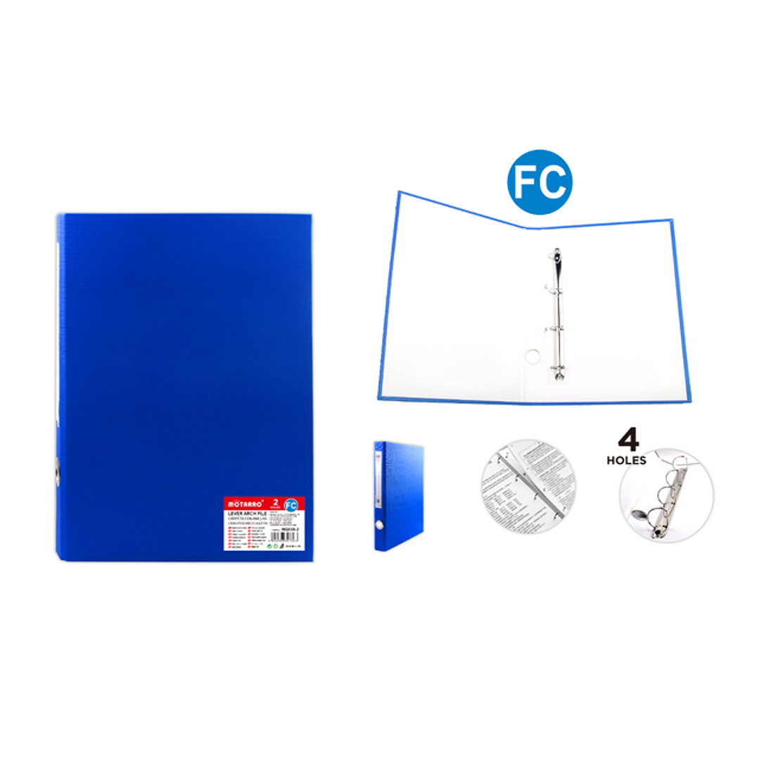 Carpeta Con 4 Anillas Azul 1