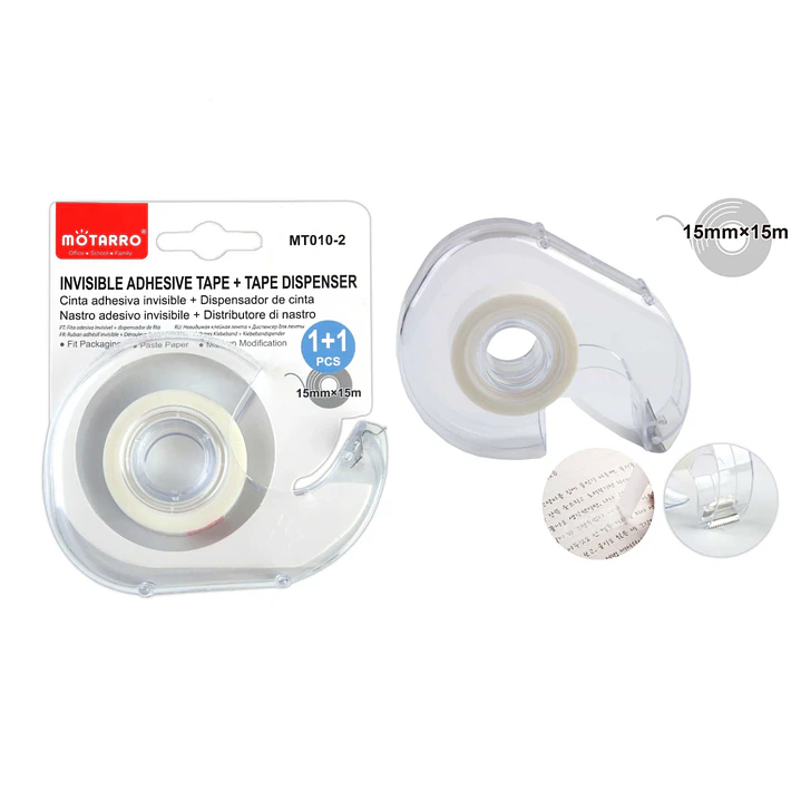 Cinta Adhesiva Invisible + dispensador 1
