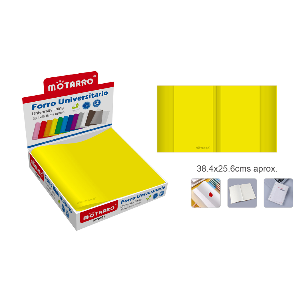 Forro Universitario Amarillo 38.4*25.6cm 1