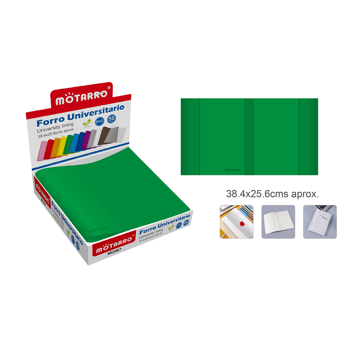 Forro Universitario Verde 38.4*25.6cm 1