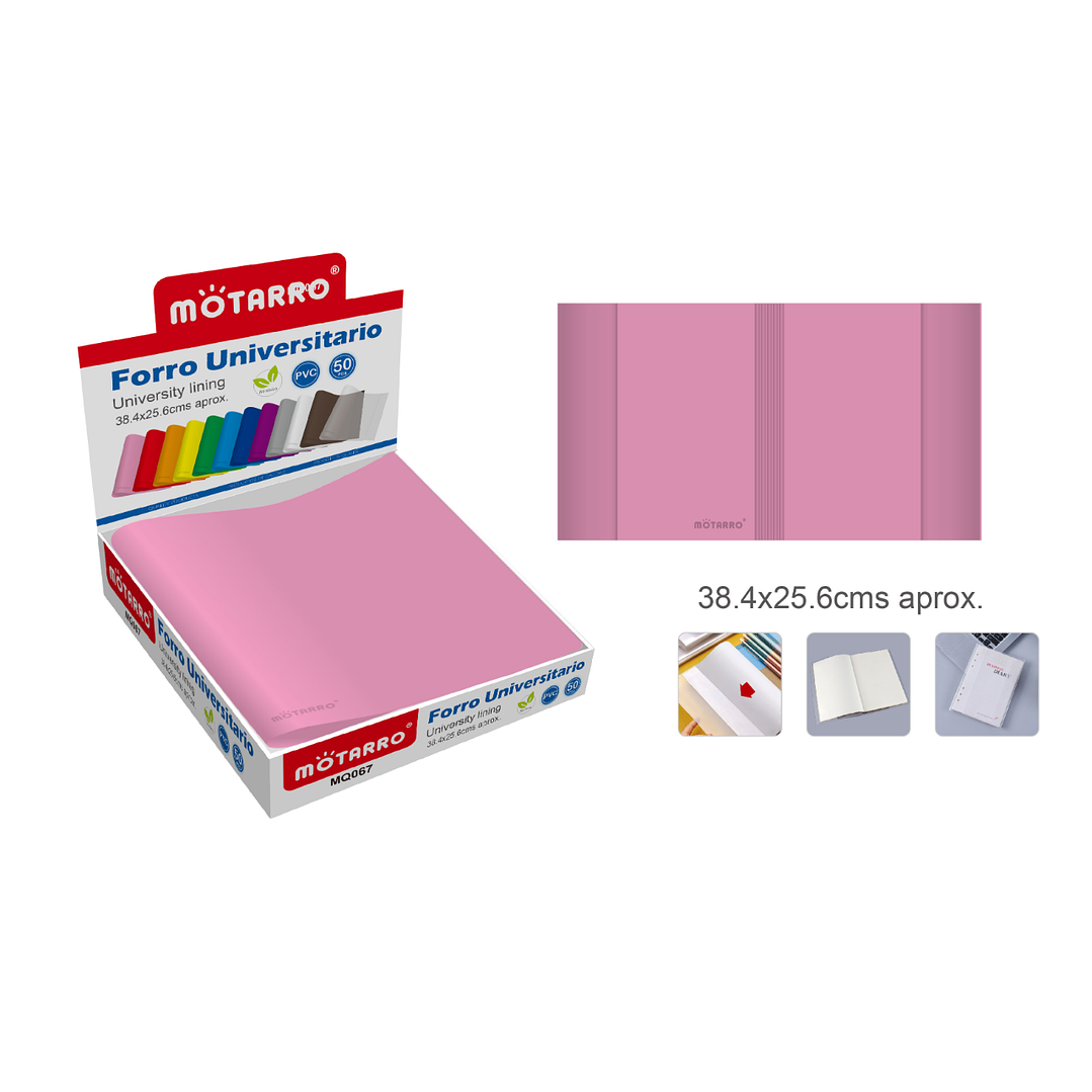 Forro Universitario Rosado 38.4*25.6cm 1