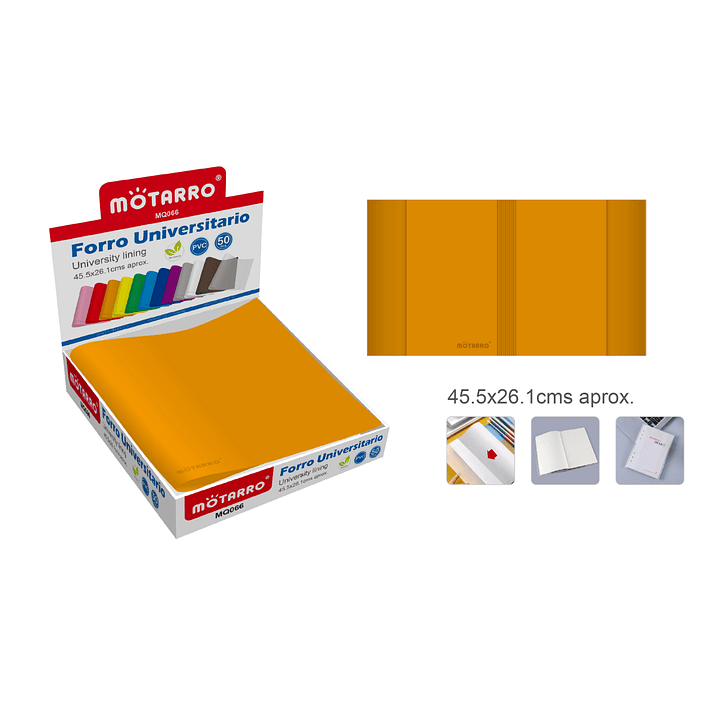 Forro Universitario Naranja 45.5*26.1cm 1