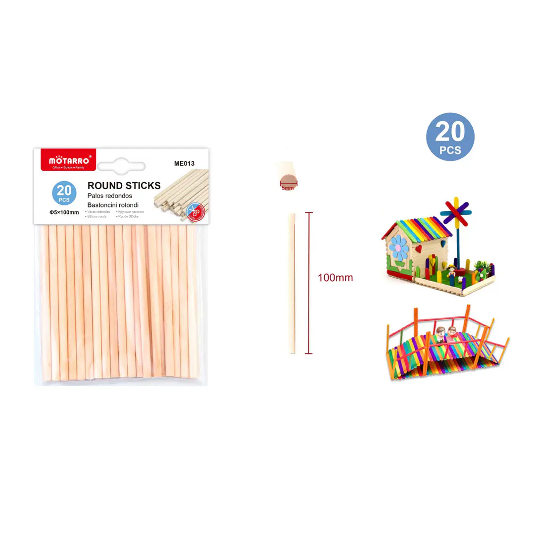 Palito Madera Manualidad 10 cm 20 Unidades 1