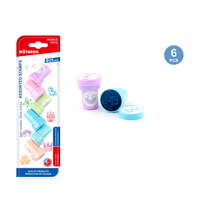 Timbres Animados Disenos Unicornios 6 Pcs