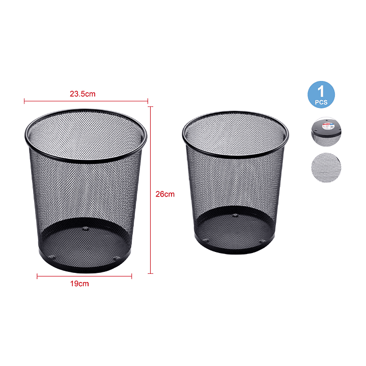 Basurero Negro 235X26 Cm 1