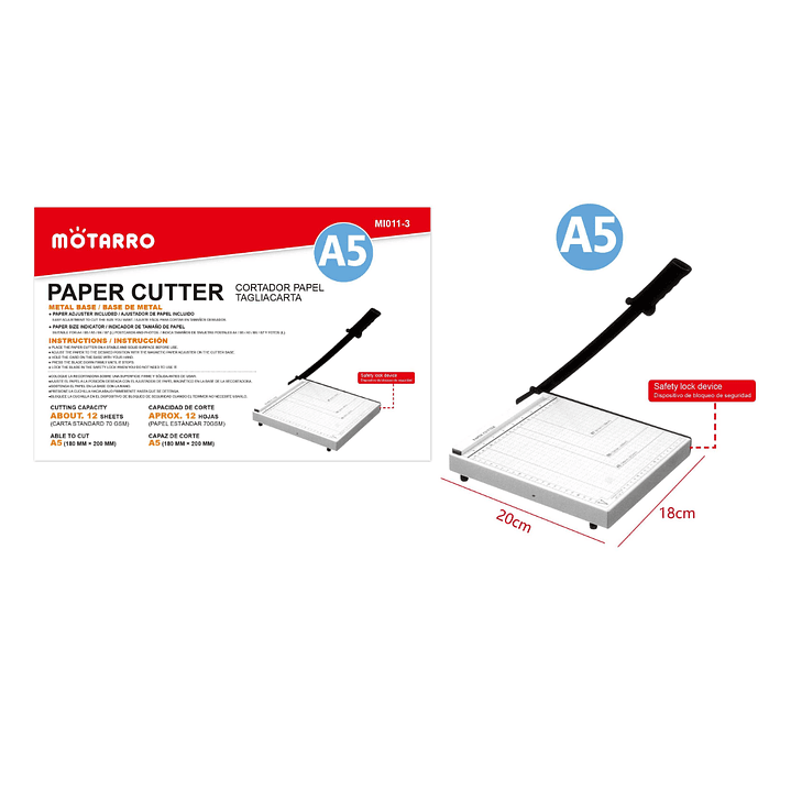 Cortador Papel A5 25x30 cm 1