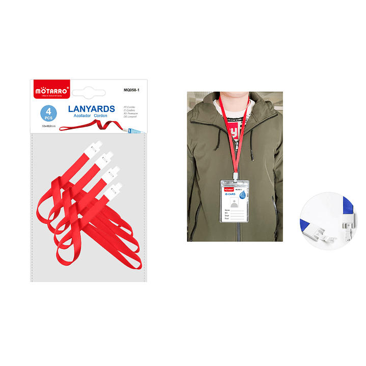 Porta Credencial Rojo 1